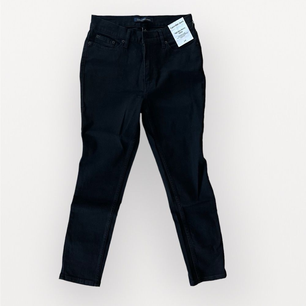 Calvin Klein Womens High Rise Petite Skinny Black Jeans Pants Sz.‎ 27p Neutral